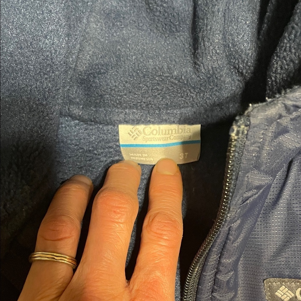 Columbia Kids' Navy and Orange Hooded Jacket - Picture 3 of 6